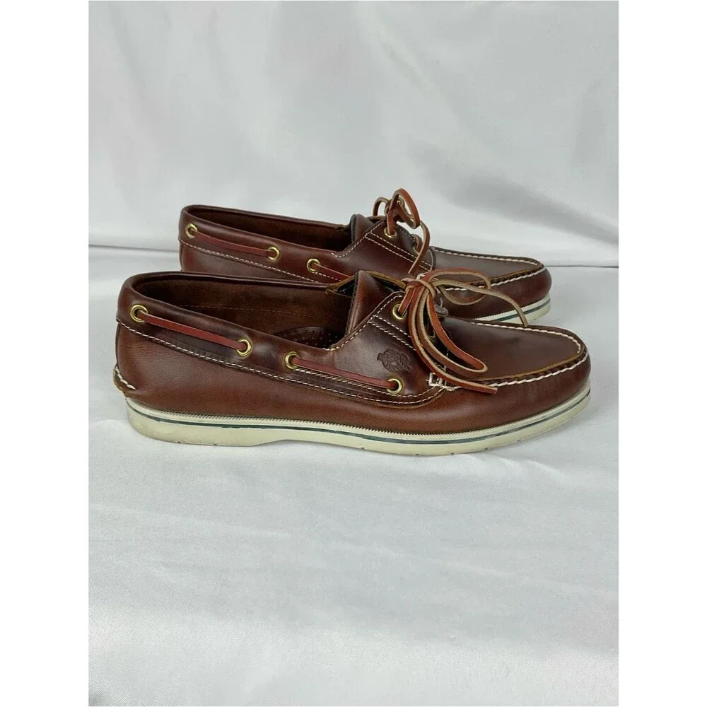 Vintage Dexter Leather Boat Shoes Men’s Sz 9 Narrow Deck Shoes Retro 80s Preppy